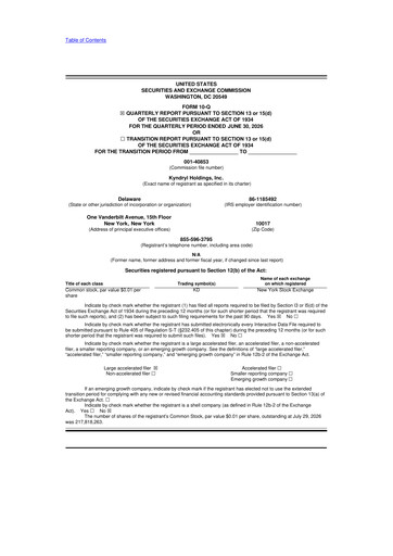 Thumbnail Kyndryl 10-Q Quarterly Report FY2027 