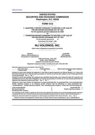 Thumbnail NL Industries 10-Q Quarterly Report FY2026 