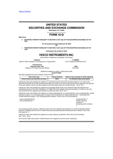 Thumbnail Veeco
 10-Q Quarterly Report FY2026 