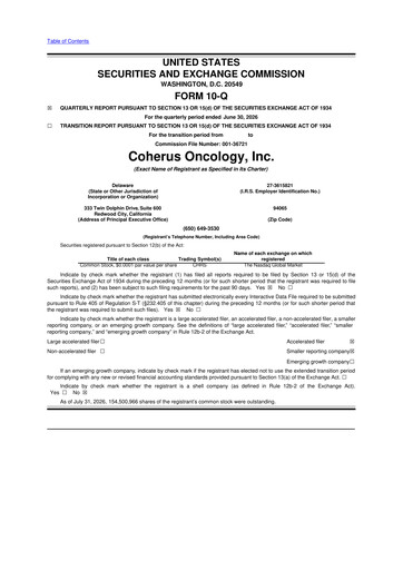 Thumbnail Coherus BioSciences
 10-Q Quarterly Report FY2026 