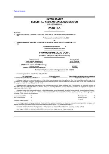 Thumbnail Profound Medical 10-Q Quarterly Report FY2026 