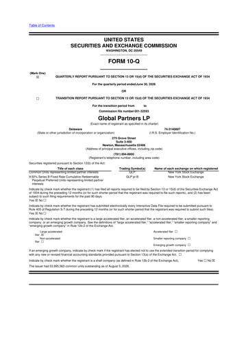 Thumbnail Global Partners LP 10-Q Quarterly Report FY2026 