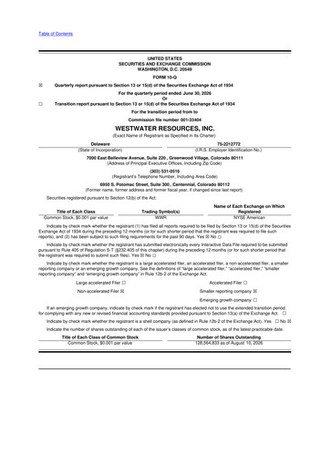 Vorschaubild Westwater Resources
 10-Q Quartalsbericht 2026 