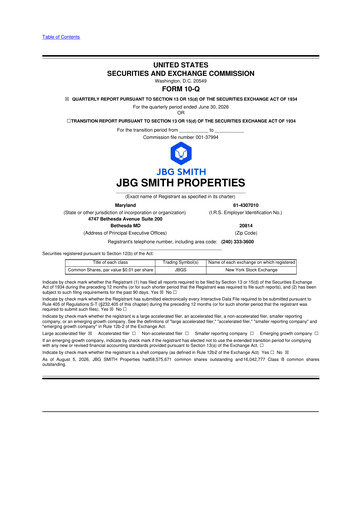 Thumbnail JBG SMITH
 10-Q Quarterly Report FY2026 