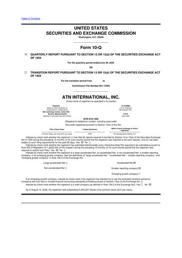 Vorschaubild ATN International 10-Q Quartalsbericht 2026 