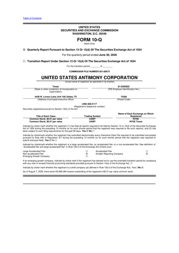 Thumbnail United States Antimony Corporation 10-Q Quarterly Report FY2026 