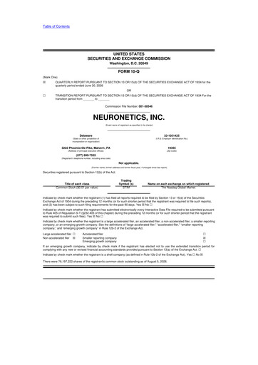 Vorschaubild Neuronetics 10-Q Quartalsbericht 2026 