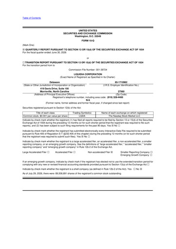Vorschaubild Liquidia Corporation 10-Q Quartalsbericht 2026 