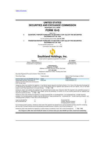 Thumbnail Southland Holdings 10-Q Quarterly Report FY2026 