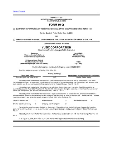 Thumbnail Vuzix
 10-Q Quarterly Report FY2026 