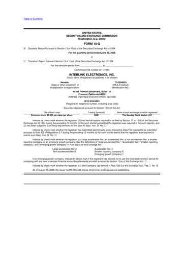 Thumbnail Interlink Electronics 10-Q Quarterly Report FY2026 