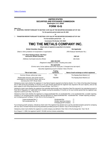 Vorschaubild The Metals Company 10-Q Quartalsbericht 2026 