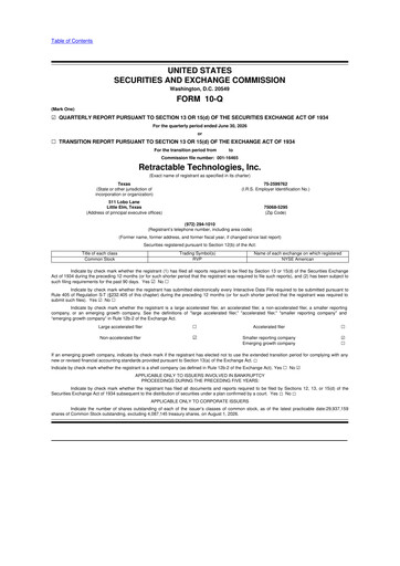 Miniature Retractable Technologies 10-Q Rapport trimestriel 2026 