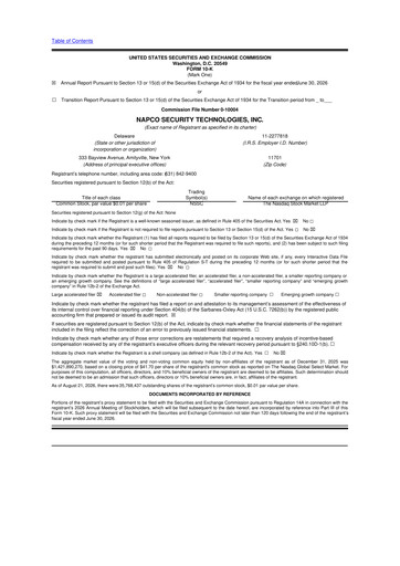 Vorschaubild NAPCO Security Technologies 10-K Jahresbericht 2026