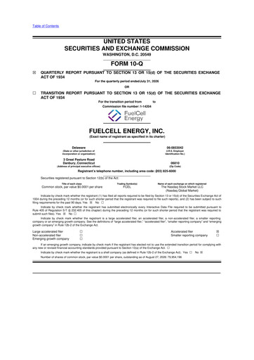 Thumbnail FuelCell Energy
 10-Q Quarterly Report FY2026 