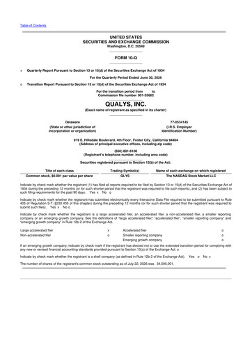 Vorschaubild Qualys 10-Q Quartalsbericht 2026 