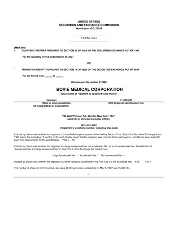 Miniature Apyx Medical 10-Q Rapport trimestriel  