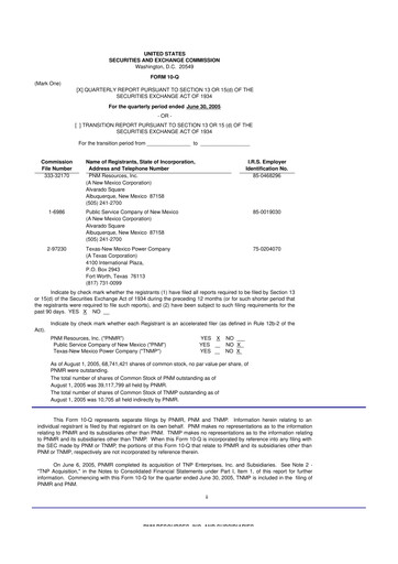 Thumbnail TXNM Energy 10-Q Quarterly Report FY 
