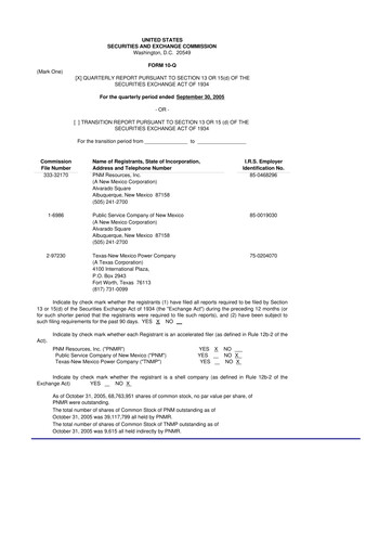 Thumbnail TXNM Energy 10-Q Quarterly Report FY 