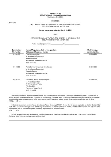 Thumbnail TXNM Energy 10-Q Quarterly Report FY 