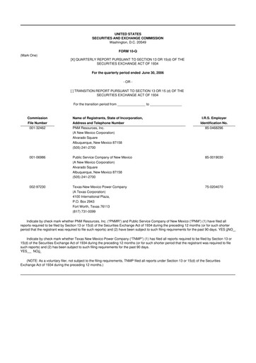 Thumbnail TXNM Energy 10-Q Quarterly Report FY 