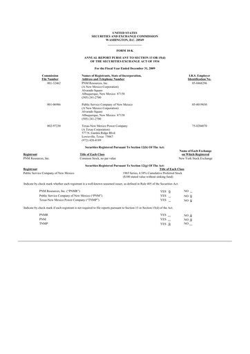 Thumbnail TXNM Energy 10-K Annual Report 