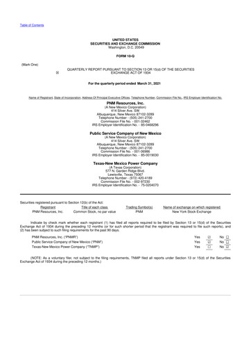 Thumbnail TXNM Energy 10-Q Quarterly Report FY2021 