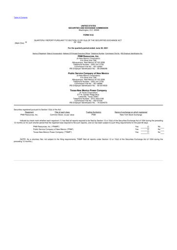 Thumbnail TXNM Energy 10-Q Quarterly Report FY2021 