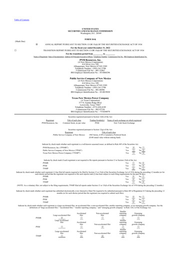 Thumbnail TXNM Energy 10-K Annual Report 