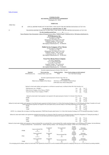 Thumbnail TXNM Energy 10-K Annual Report 