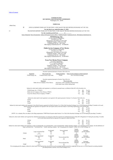 Thumbnail TXNM Energy 10-K Annual Report 