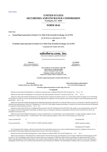 Thumbnail Salesforce 10-K Annual Report 2018