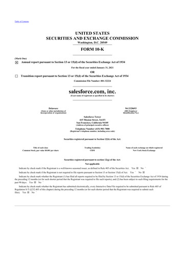 Thumbnail Salesforce 10-K Annual Report 2021