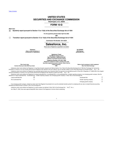 Vorschaubild Salesforce 10-Q Quartalsbericht 2023 