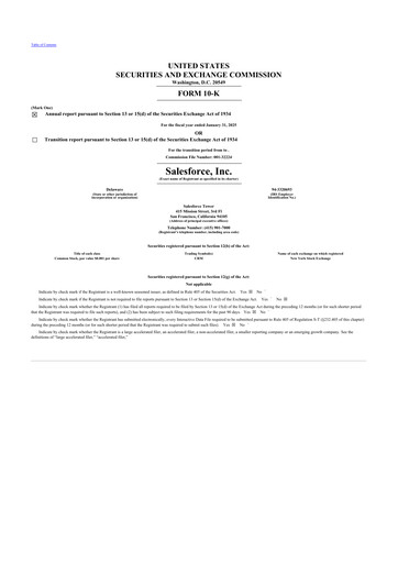 Thumbnail Salesforce 10-K Annual Report 2025