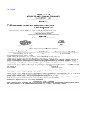 Thumbnail ON24 10-K Annual Report 2021