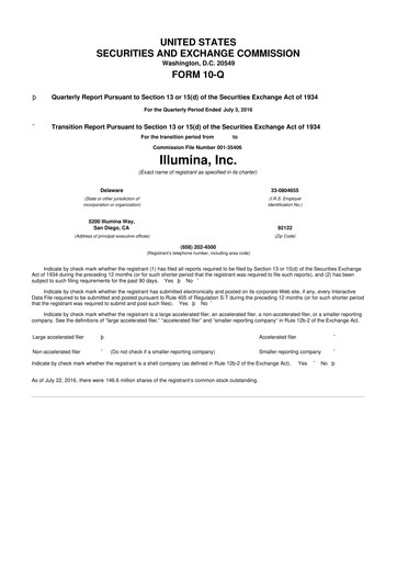 Thumbnail Illumina 10-Q Quarterly Report FY2016 