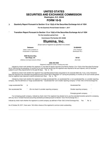 Thumbnail Illumina 10-Q Quarterly Report FY2017 