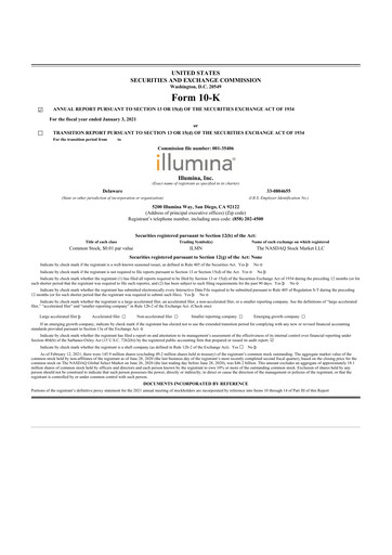 Thumbnail Illumina 10-K Annual Report 2020