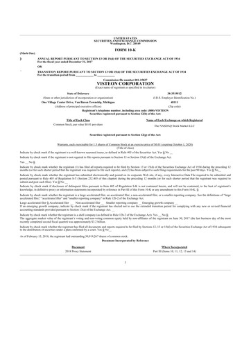 Thumbnail Visteon 10-K Annual Report 2017