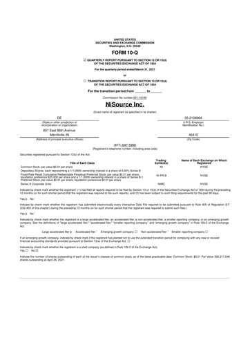 Thumbnail NiSource
 10-Q Quarterly Report FY2021 