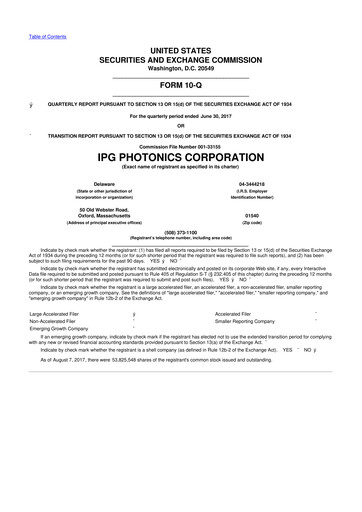 Thumbnail IPG Photonics 10-Q Quarterly Report FY2017 