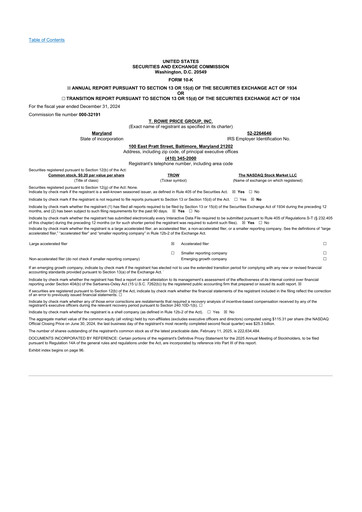 Thumbnail T. Rowe Price
 10-K Annual Report 2024