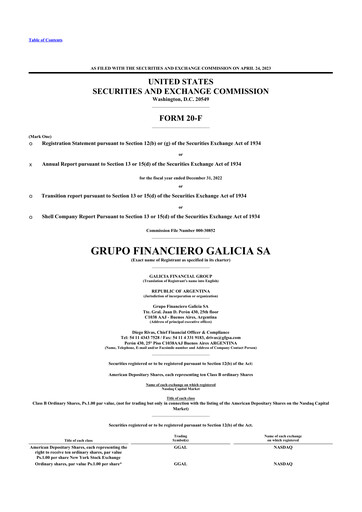 Thumbnail Galicia Financial Group 20-F Annual Report 2022
