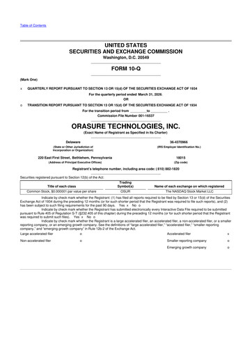 Thumbnail OraSure Technologies 10-Q Quarterly Report FY2026 