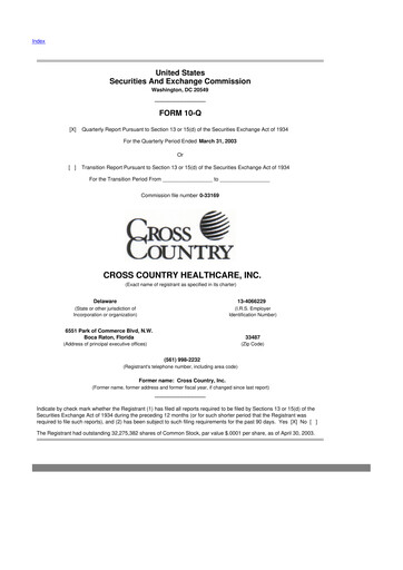 Thumbnail Cross Country Healthcare 10-Q Quarterly Report FY 