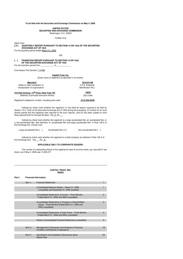 Miniature Blackstone Mortgage Trust
 10-Q Rapport trimestriel  