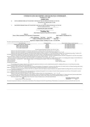 Thumbnail Nasdaq 10-K Annual Report 2022