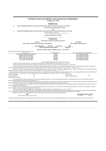 Thumbnail Nasdaq 10-K Annual Report 2023