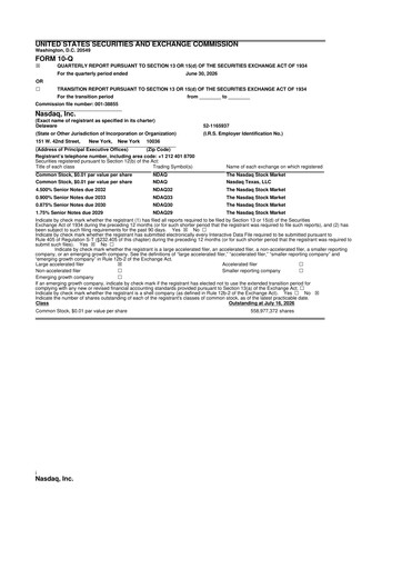 Thumbnail Nasdaq 10-Q Quarterly Report FY2026 